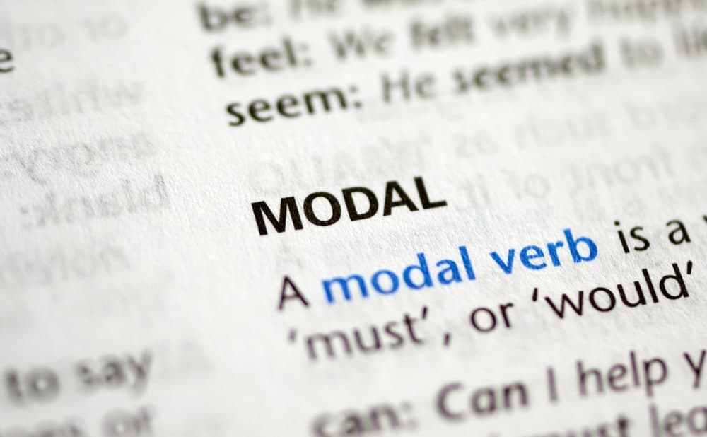 Bir sözlükten modal fiil kelimesi.