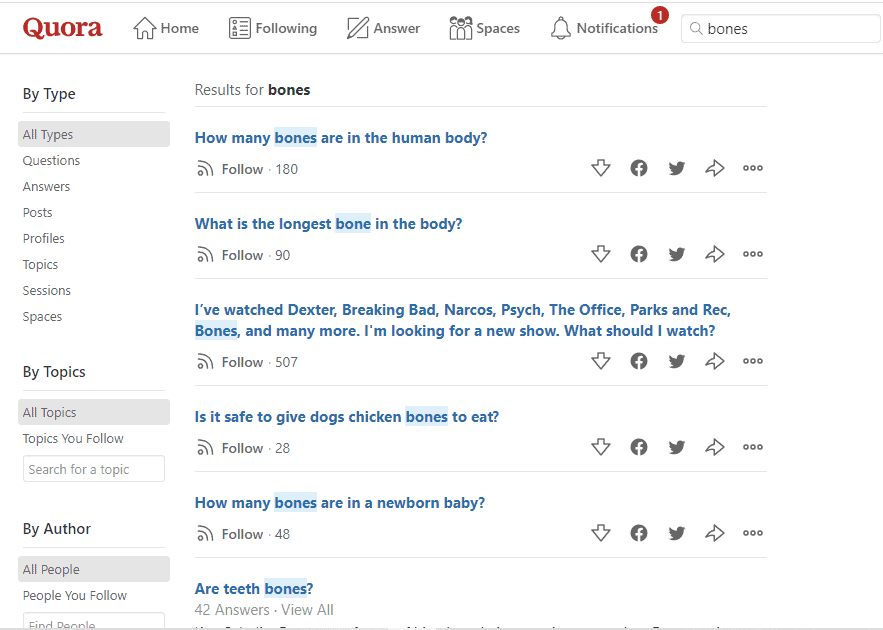 أهم الأسئلة Quora