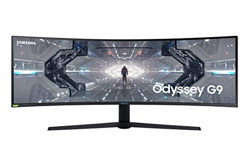 SAMSUNG 49-inch Odyssey G9 Gaming Monitor | QHD, 240hz, 1000R Curved, QLED, NVIDIA G-SYNC & FreeSync | LC49G95TSSNXZA Model