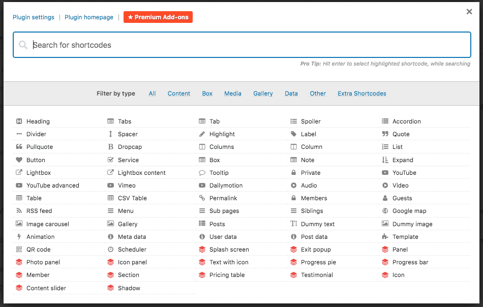 Shortcodes Ultimate Plugin