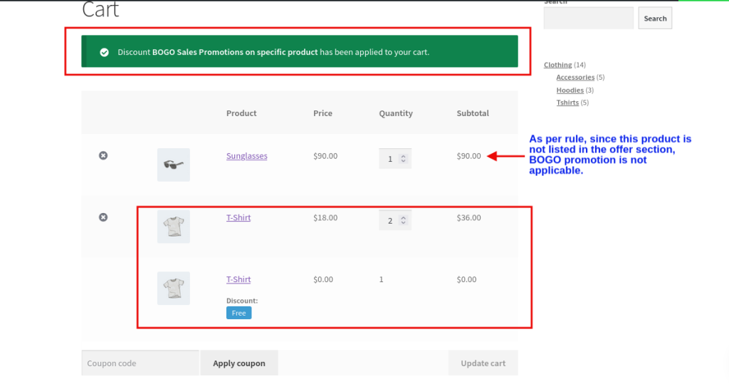 bogo promosyonu geçerli değil