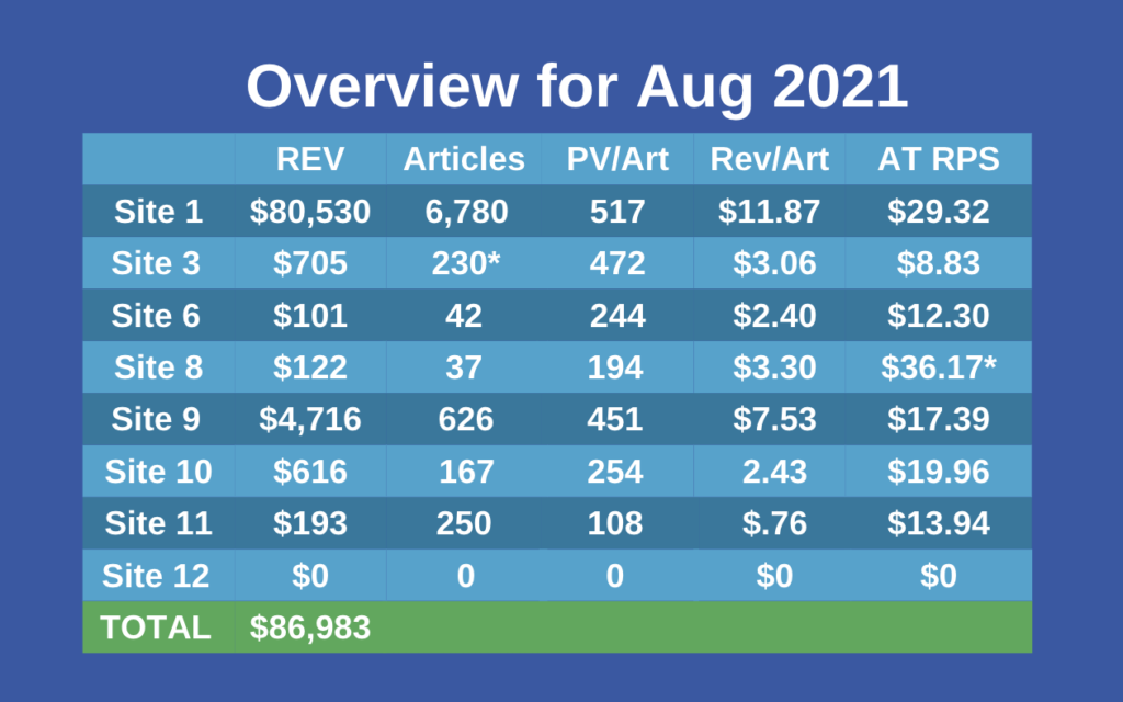 Ikhtisar portofolio situs web niche
