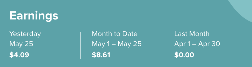 Venituri Mediavine pentru noul blog