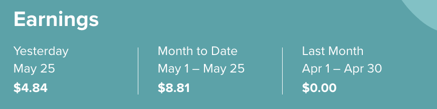 Venituri Mediavine pentru noul blog