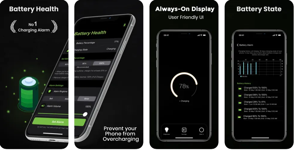 Stan baterii — alarm ładowania