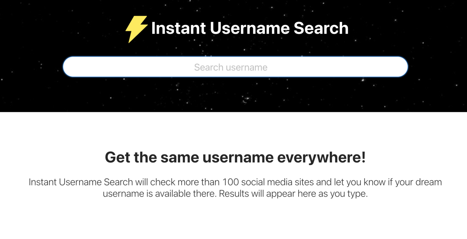 インスタントユーザー名