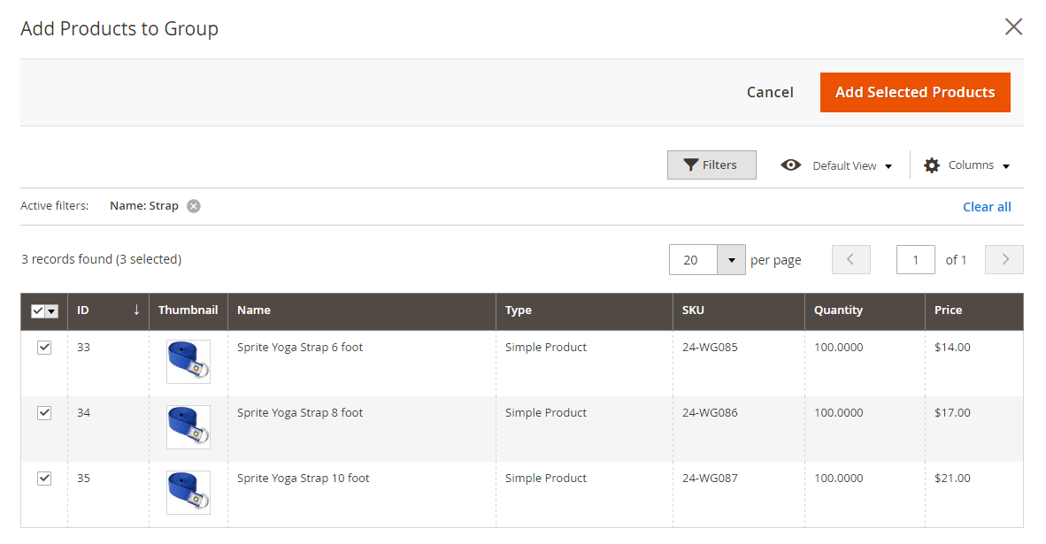 Magento 2 gruppiertes Produkt5.2