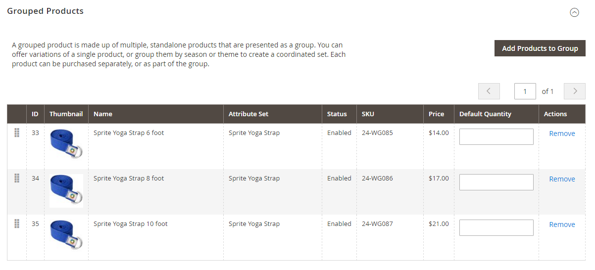 Magento 2 gruppiertes Produkt5.3