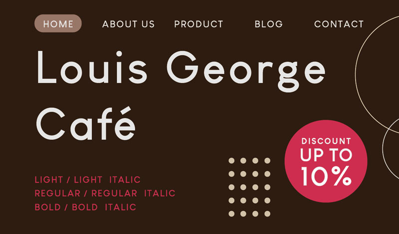 Font Louis George Cafe