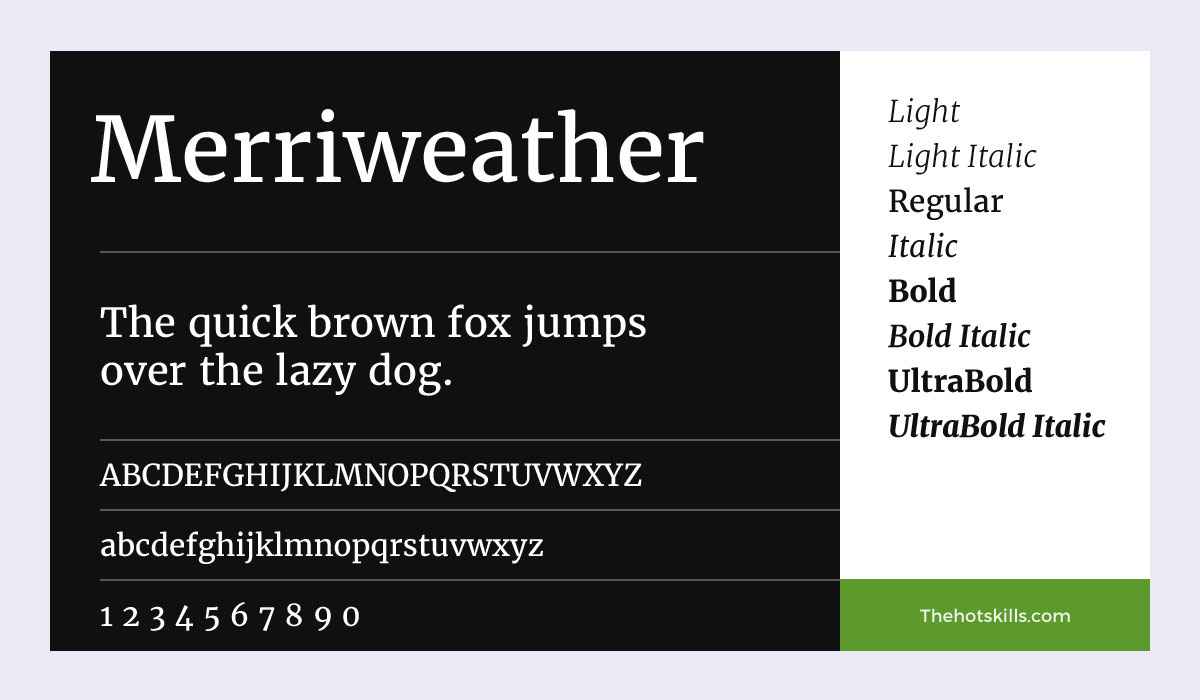 Font Merriweather