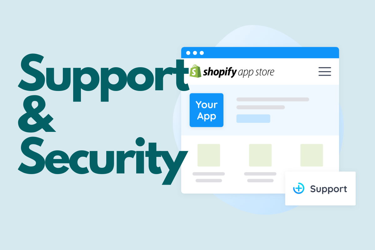 shopify الدعم والأمن