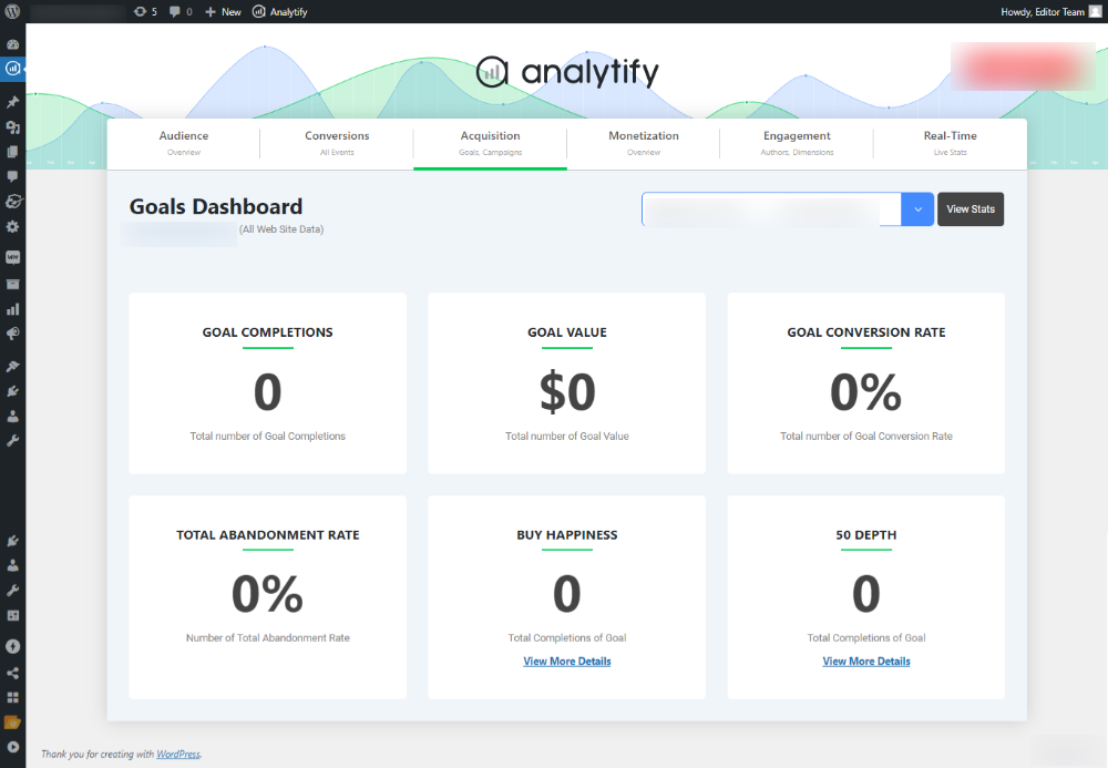目標分析ダッシュボード