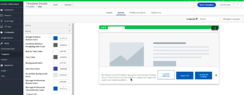 Gestaltungsoptionen für OT-Banner