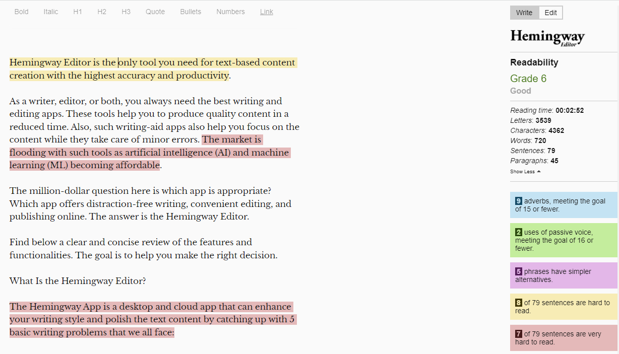 Ce este Hemingway Editor?