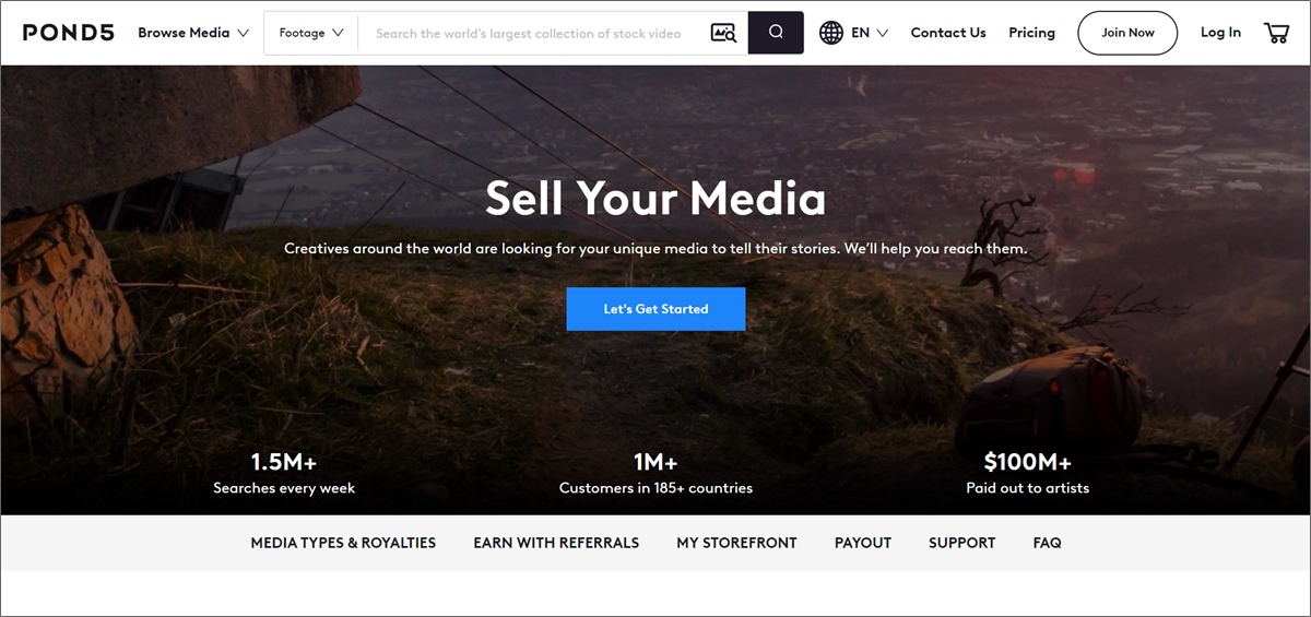 pond5でストックビデオを販売する