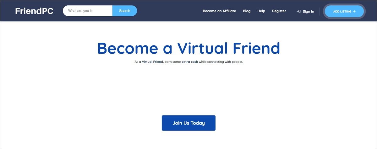 friendpc este plătit pentru a fi un prieten virtual