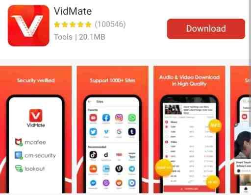 在您的手机上安装 Vidmate 应用程序以免费下载音乐