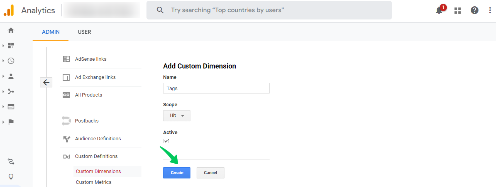 สร้างมิติข้อมูลที่กำหนดเอง