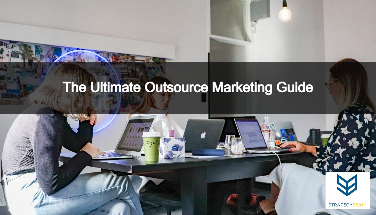 Ausgelagerter Marketingstrategiestrahl