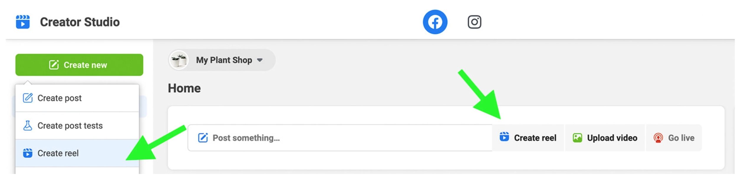 Ferramentas de agendamento de bobinas do Facebook e Instagram: Estúdio de Criação | Agência Vista