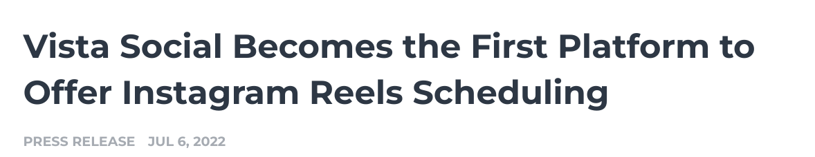 Sprout Social adiciona agendamento do Instagram Reels um mês após o Vista Social | Agência Vista