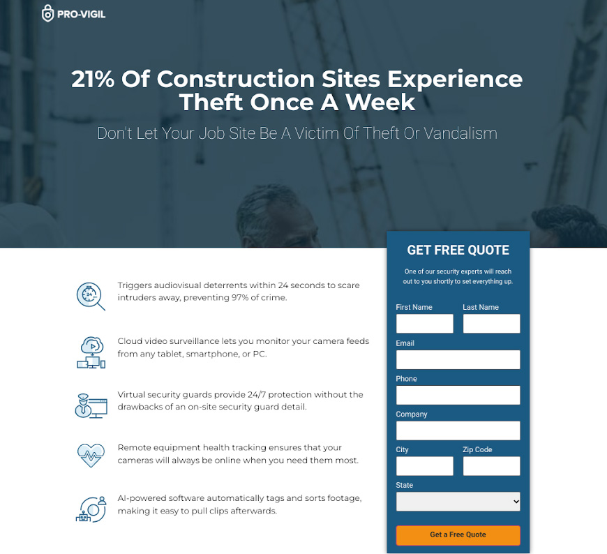 SaaS 登陆页面示例