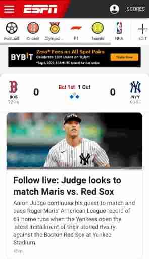 前往 ESPN 网站获取免费体育流媒体