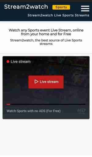 访问 Stream2Watch 网站获取免费体育流媒体网站