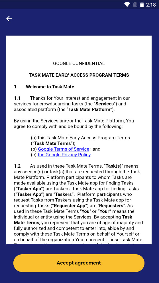 Configuración de su perfil en la aplicación Task Mate 03