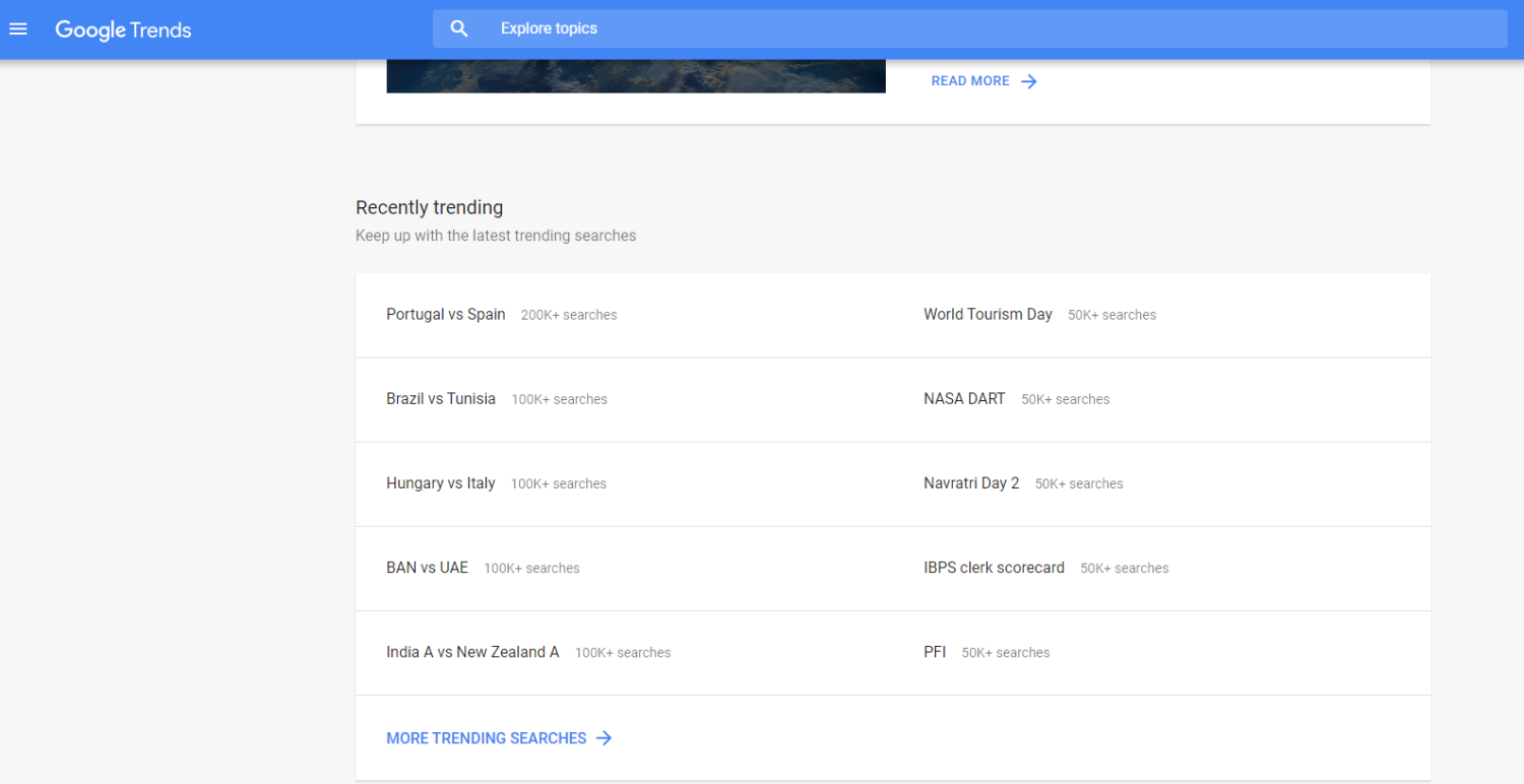 أخبار مؤشرات Google