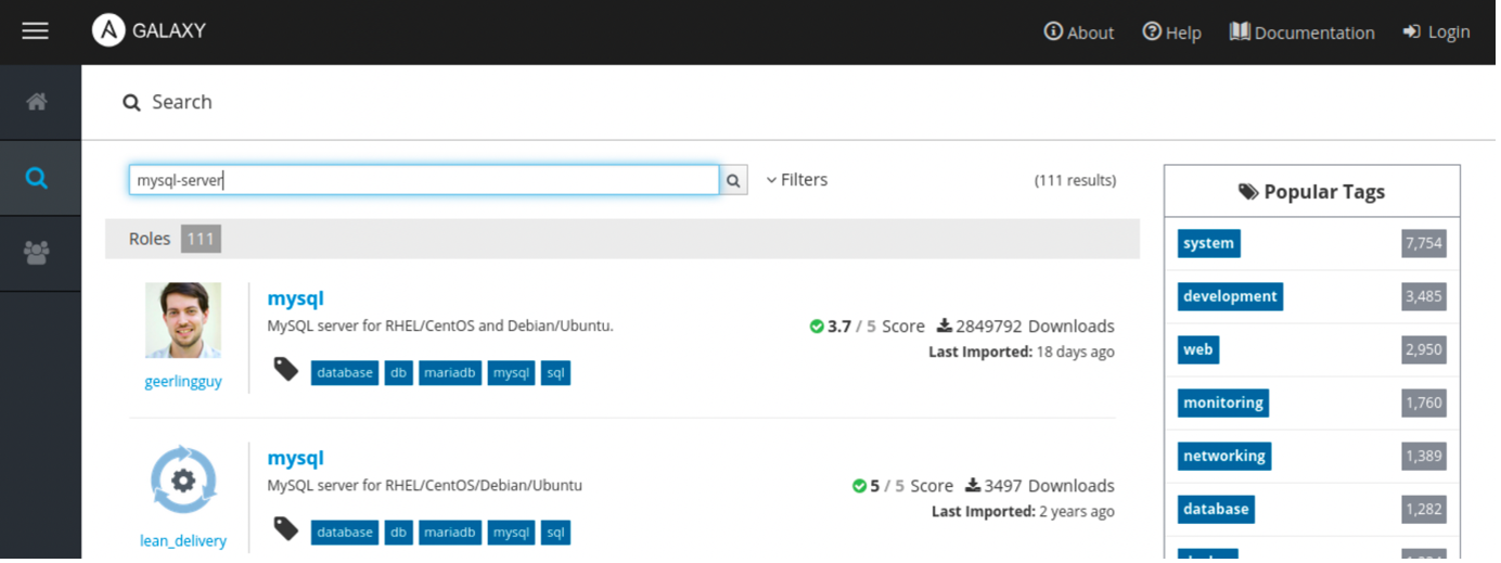 ansible-galaxy-mysql