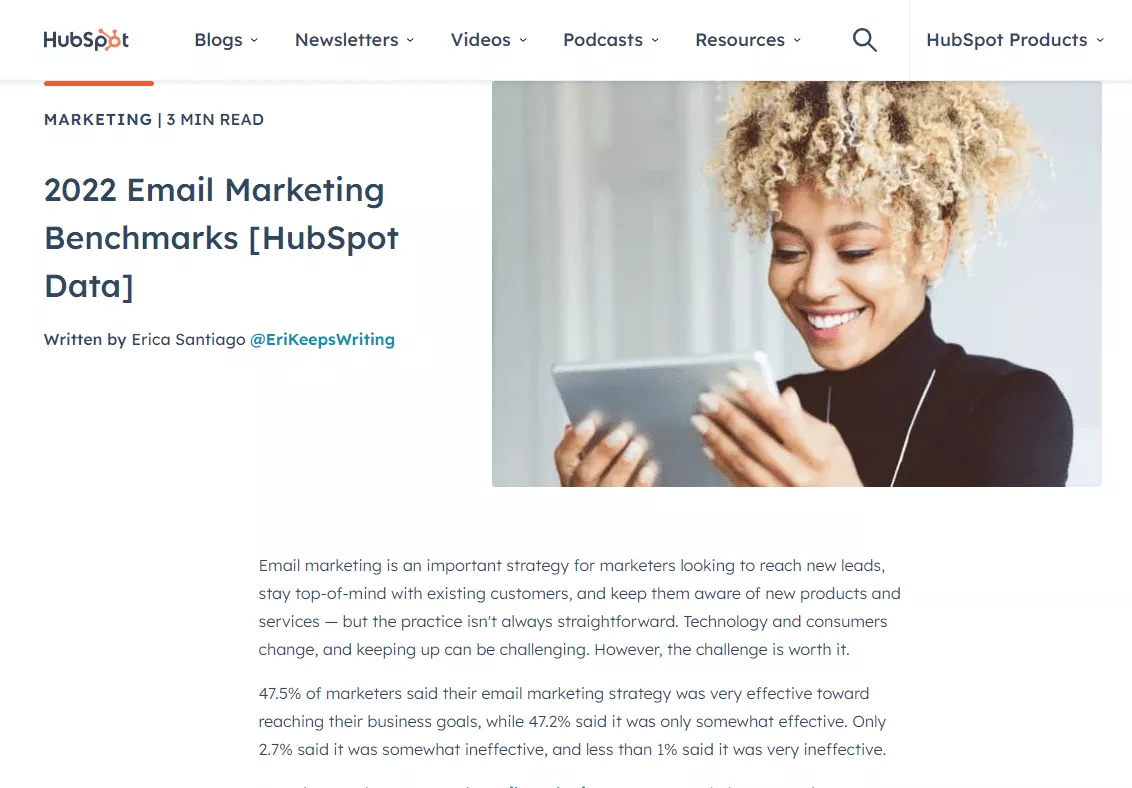 Hubspot 콘텐츠 마케팅 예시