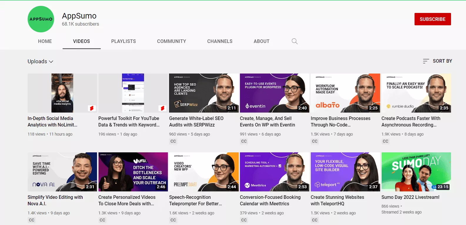 앱스모 유튜브 채널