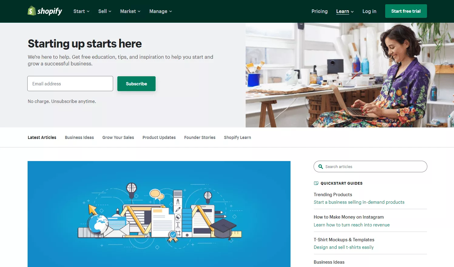 스타트업을 위한 Shopify 블로그 스트림