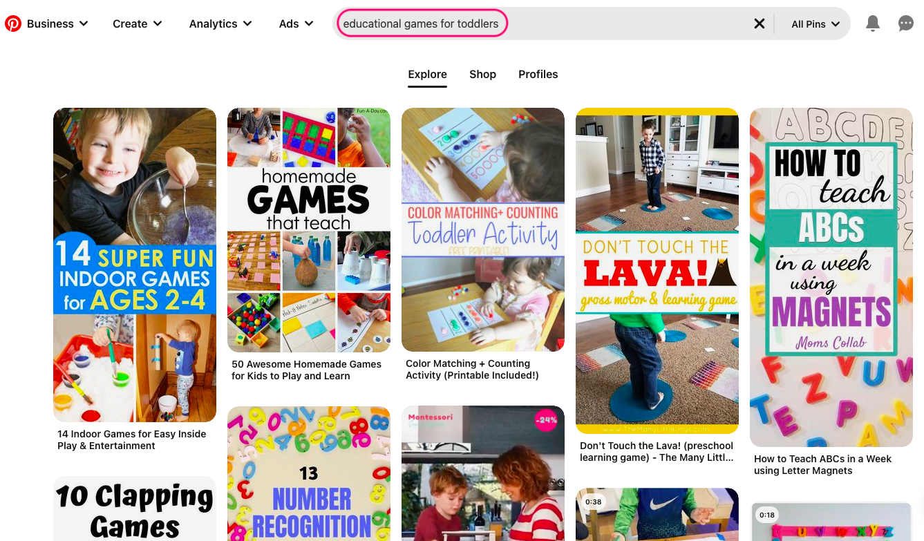 Consejos de marketing para padres en Pinterest