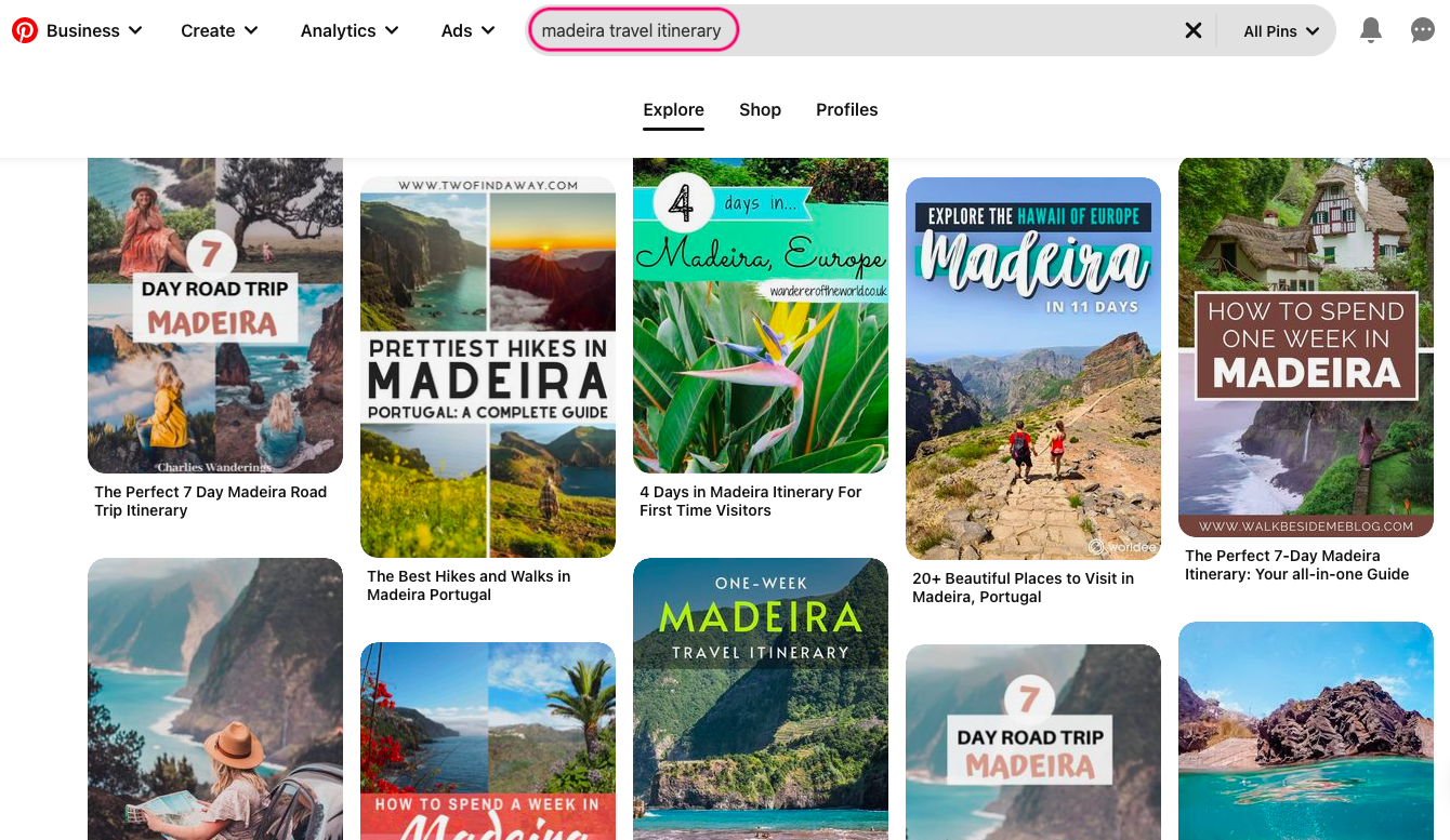 Marketing de guías de viaje en Pinterest