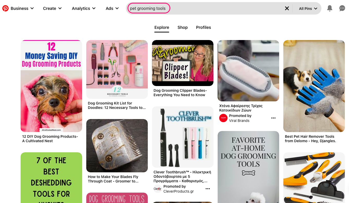 Marketing de servicios de cuidado de mascotas en Pinterest