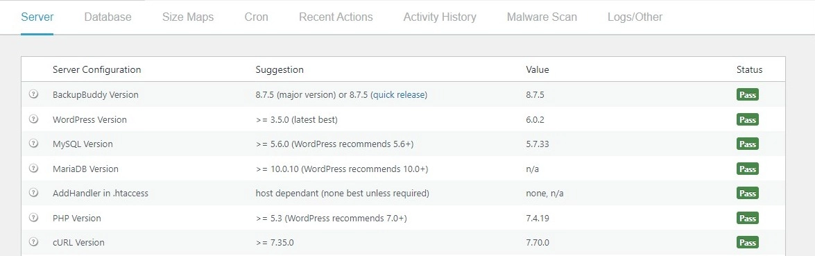 backupbuddy-server-informationen