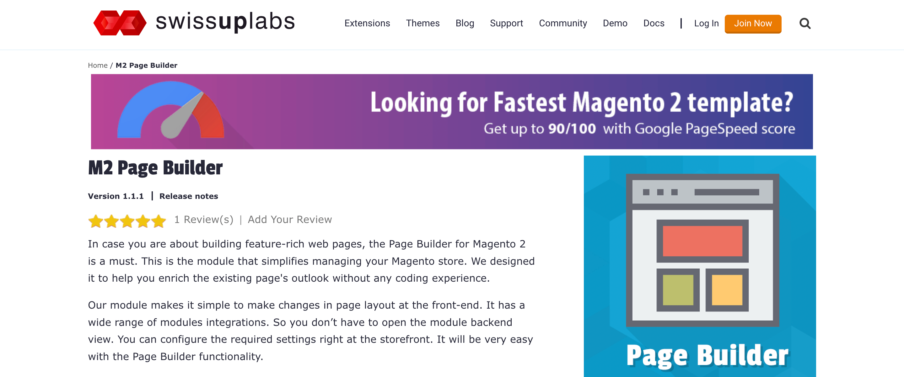 constructor de pagini m2