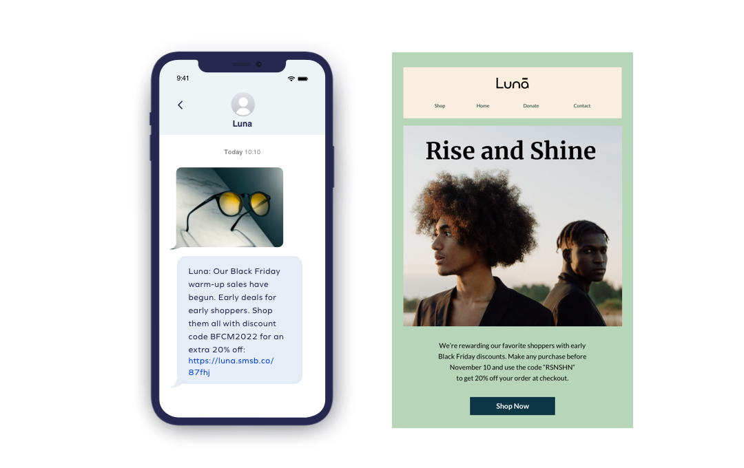 BFCM SMS メール テンプレート