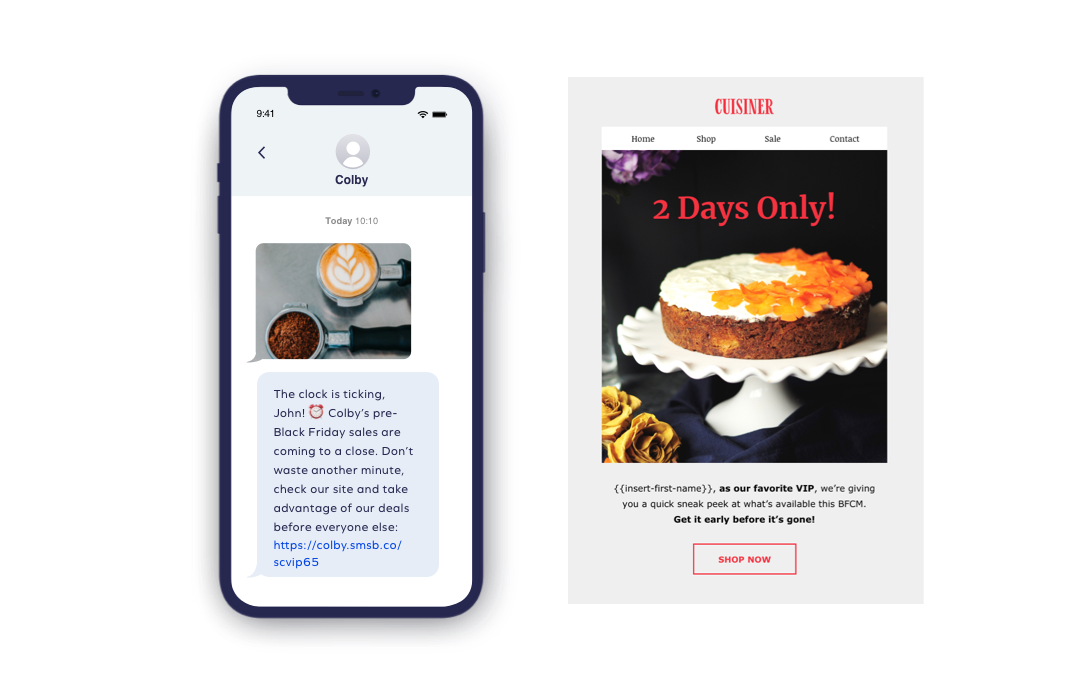 SMS メール テンプレート