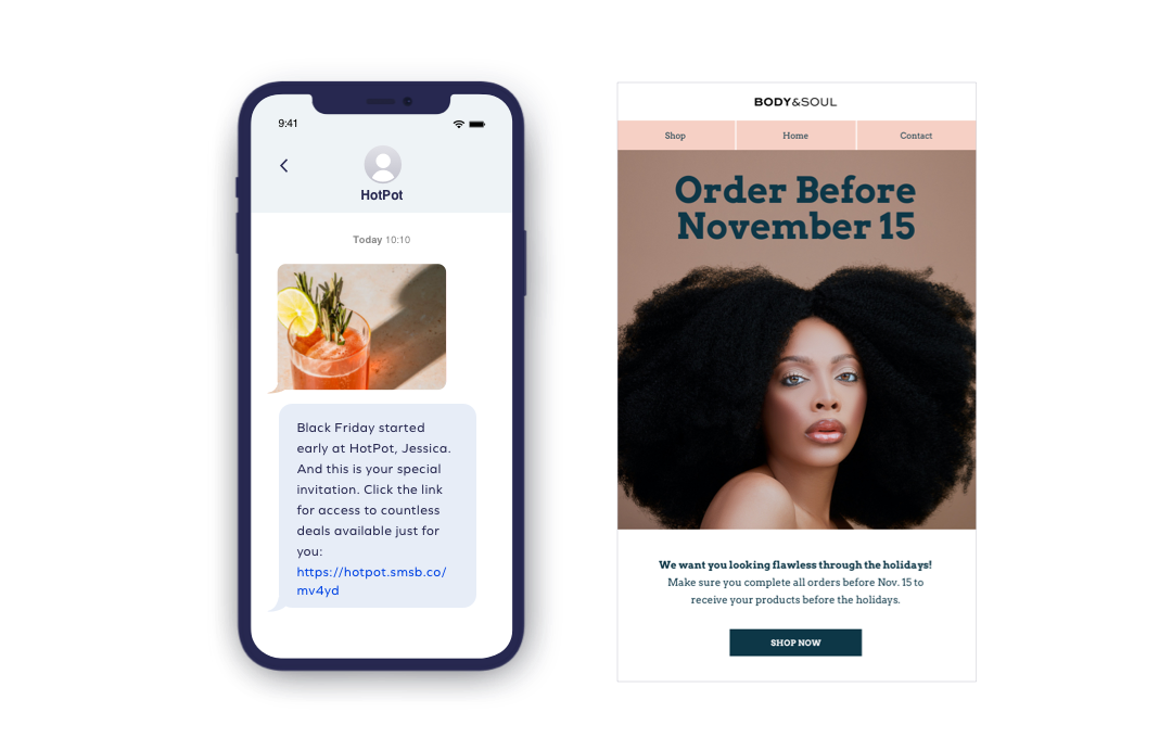 BFCM SMS メール テンプレート
