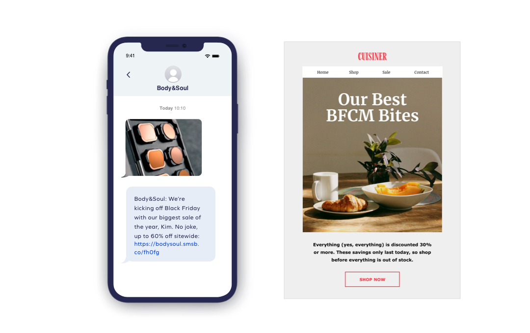 SMS メール テンプレート