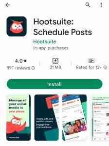 Facebook 및 Instagram 릴을 예약하려면 Hootsuite 애플리케이션을 설치하세요.