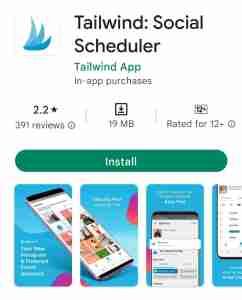 Tailwind 앱을 방문하여 Facebook 및 Instagram 릴을 예약하세요.