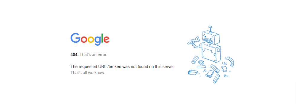 หน้า 404 ของ Google