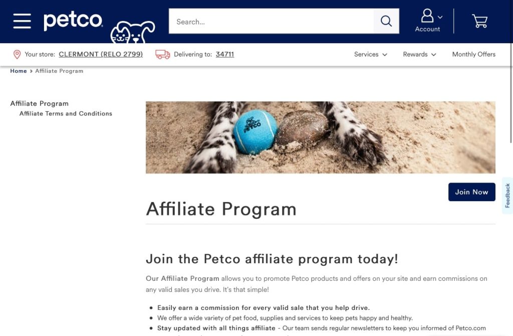 برنامج التسويق بالعمولة Petco