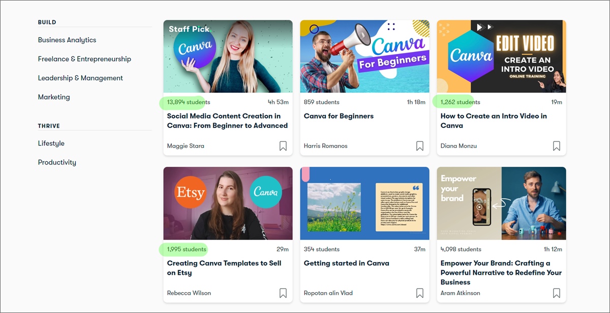 دروس canva حول Skillshare