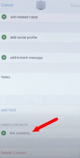 Kliknij opcję Połącz kontakty, aby usunąć zduplikowane kontakty na iPhonie