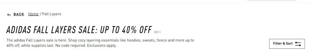 ein Angebotsbanner für den Herbstverkauf mit 40 % Rabatt